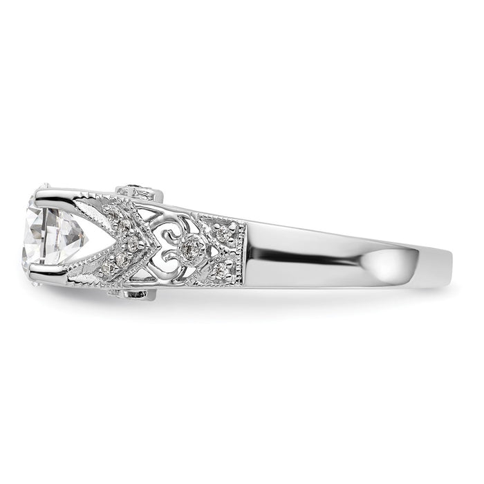 Buy Exclusive 14K White Gold Engagement Ring Semi-Mount for 1 Carat Round-3