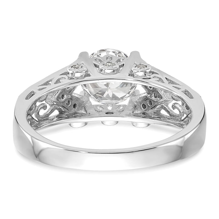 Buy Exclusive 14K White Gold Engagement Ring Semi-Mount for 1 Carat Round-5