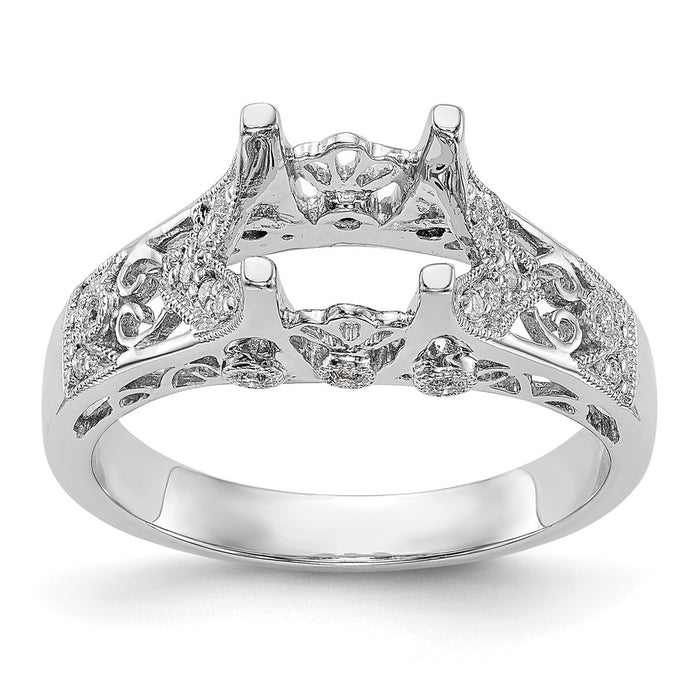 Buy Exclusive 14K White Gold Engagement Ring Semi-Mount for 1 Carat Round-7