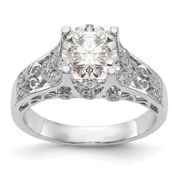 Buy Exclusive 14K White Gold Engagement Ring Semi-Mount for 1 Carat Round-1