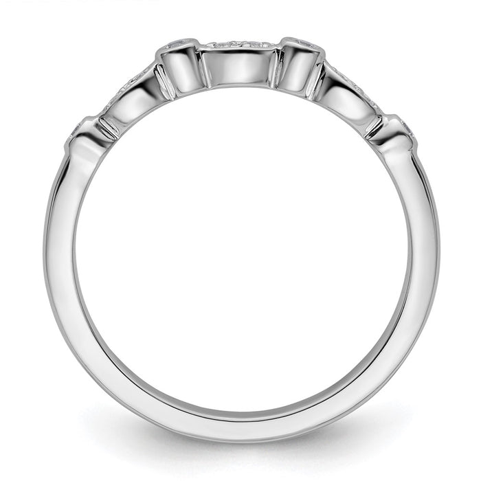 Buy Exclusive 14K White Gold Wedding Band Set - 1/10 Carat Diamond, Stylish Value-2
