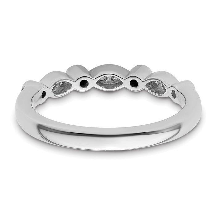 Buy Stylish 14K White Gold Wedding Band Set with 1/6 Carat Diamonds-5