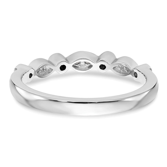 Buy Stylish 14K White Gold Wedding Band Set with 1/5 Carat Diamonds-5