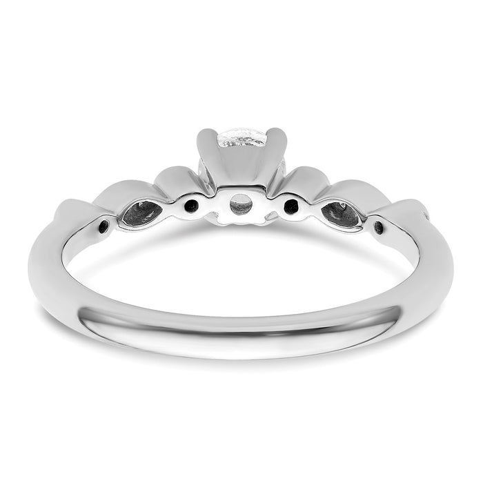 High-Quality 14K White Gold Semi-Mount Engagement Ring for 1/3 Carat Stone-5