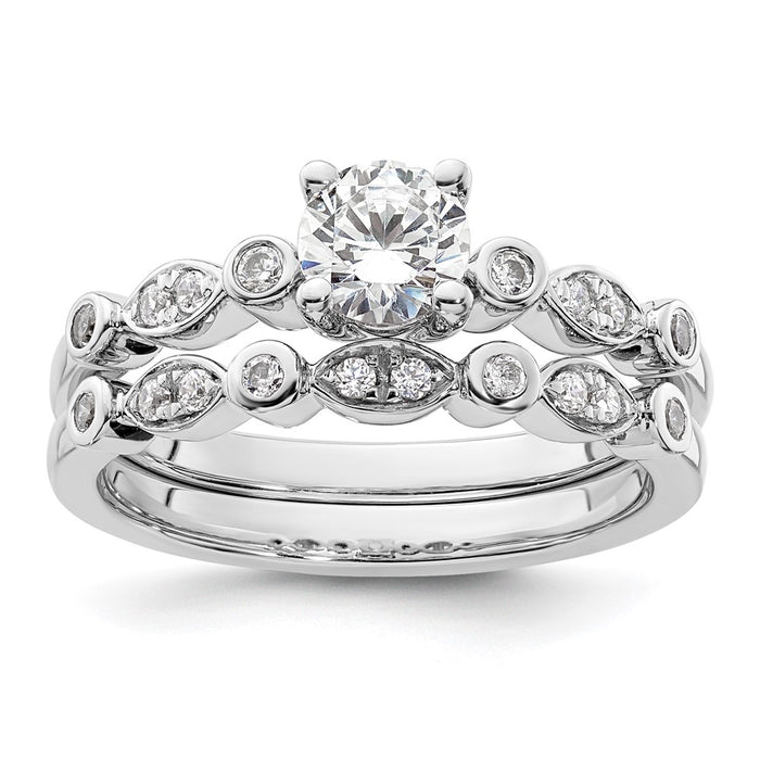 Buy 14K White Gold Semi-Mount Engagement Ring for 1/2 Carat Stone - Stylish!-7