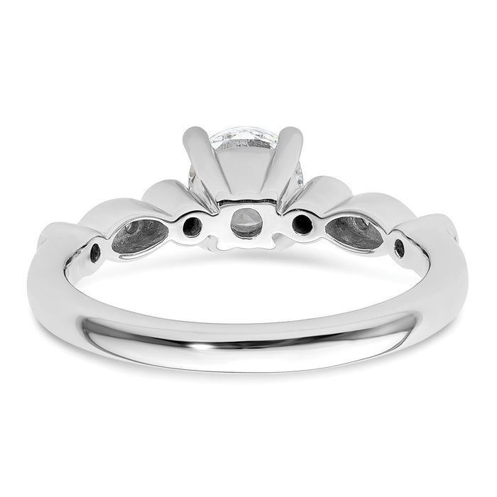 Buy Stylish 14K White Gold Semi-Mount Engagement Ring for 3/4 Carat Center-5