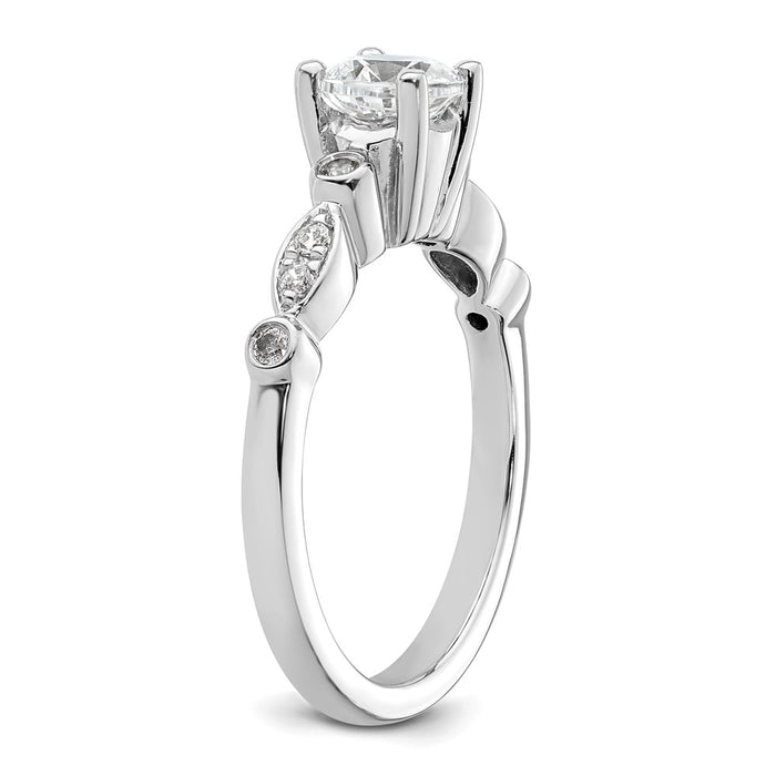 Buy Stylish 14K White Gold Semi-Mount Engagement Ring for 3/4 Carat Center-6