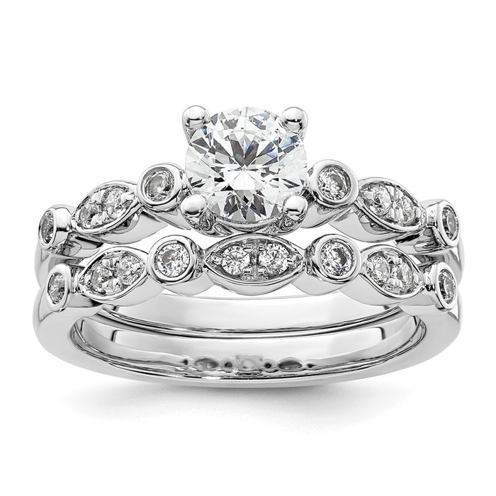 Buy Stylish 14K White Gold Semi-Mount Engagement Ring for 3/4 Carat Center-7