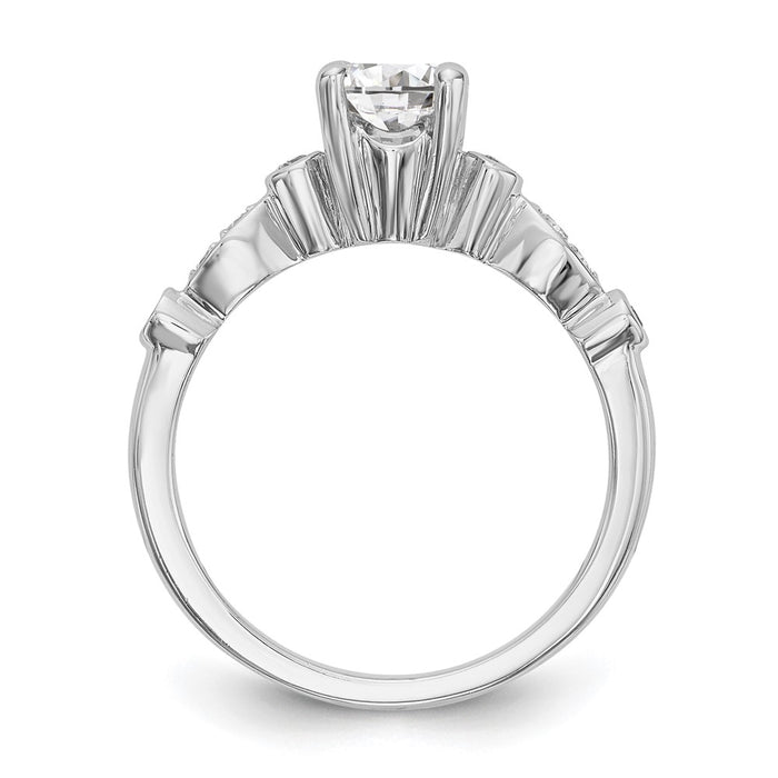Buy Exclusive 14K White Gold Semi-Mount Engagement Ring for 1 Carat Round-2