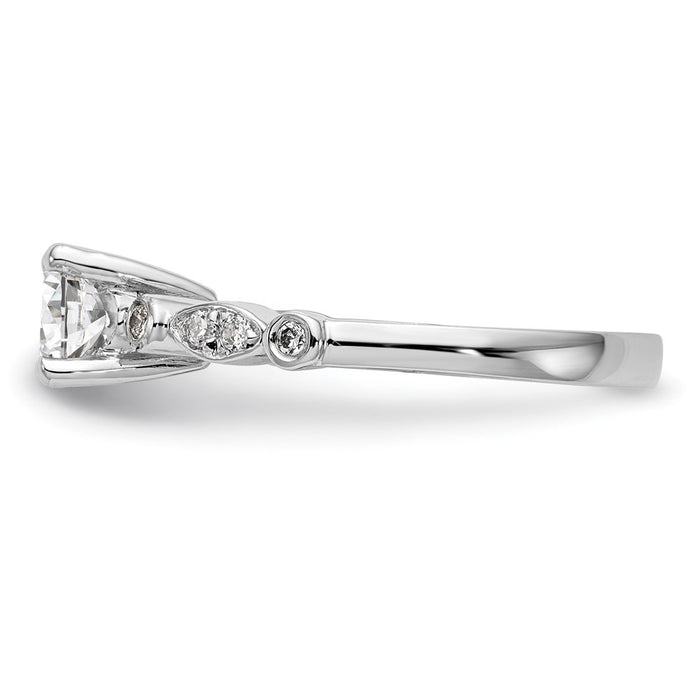 Buy Exclusive 14K White Gold Semi-Mount Engagement Ring for 1 Carat Round-3