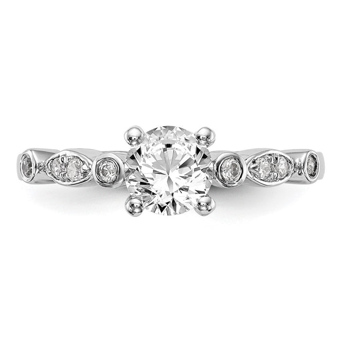 Buy Exclusive 14K White Gold Semi-Mount Engagement Ring for 1 Carat Round-4
