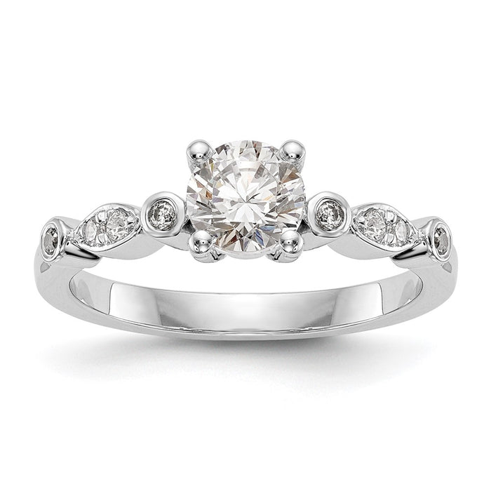 Buy Exclusive 14K White Gold Semi-Mount Engagement Ring for 1 Carat Round-1