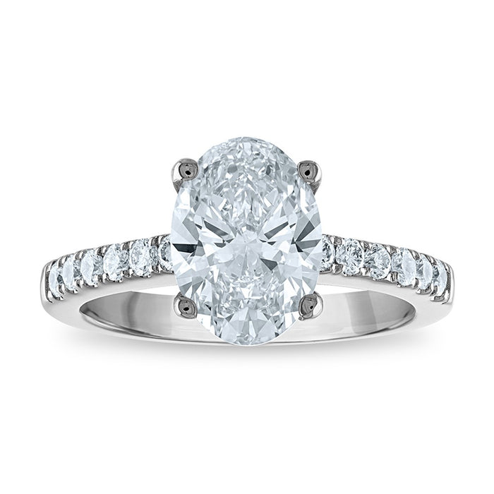 Buy Stylish 2.25ct Oval Lab-Grown Diamond Engagement Ring - 14K Gold, VS/SI Clarity-1