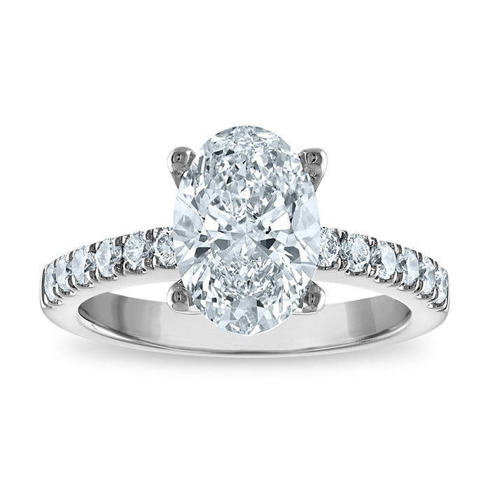 Buy Exclusive 14K Certified 3.17ct Oval Lab-Grown Diamond Engagement Ring-1
