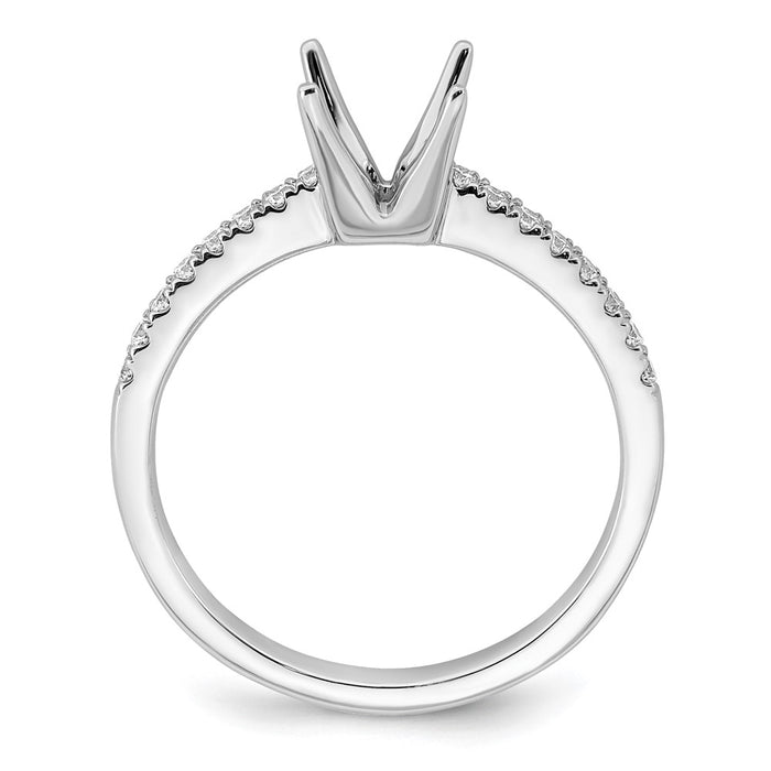 Exclusive 14K White Gold Semi-Mount Engagement Ring - 3/4 Carat Style-2