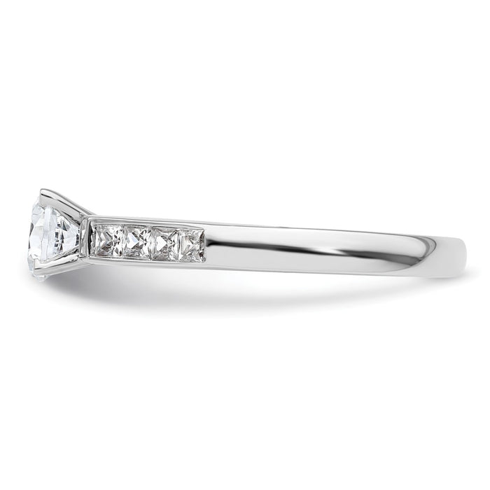 Buy Exclusive 14K White Gold Semi-Mount Engagement Ring with 3/8 Carat Diamonds-3