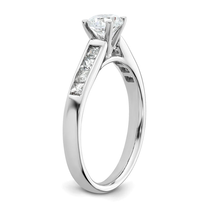 Buy Exclusive 14K White Gold Semi-Mount Engagement Ring with 3/8 Carat Diamonds-6