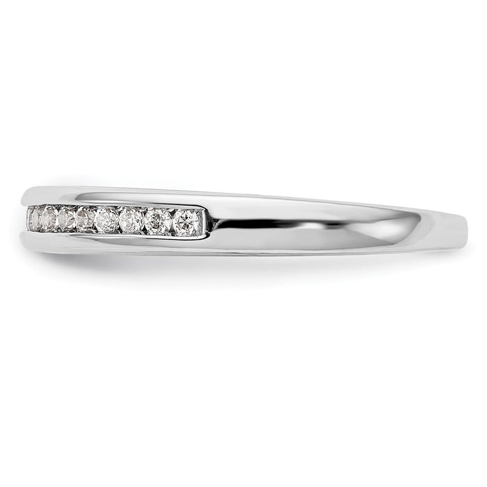 Buy Stylish 14K White Gold Wedding Band with 1/5 Carat Diamonds - Value!-3