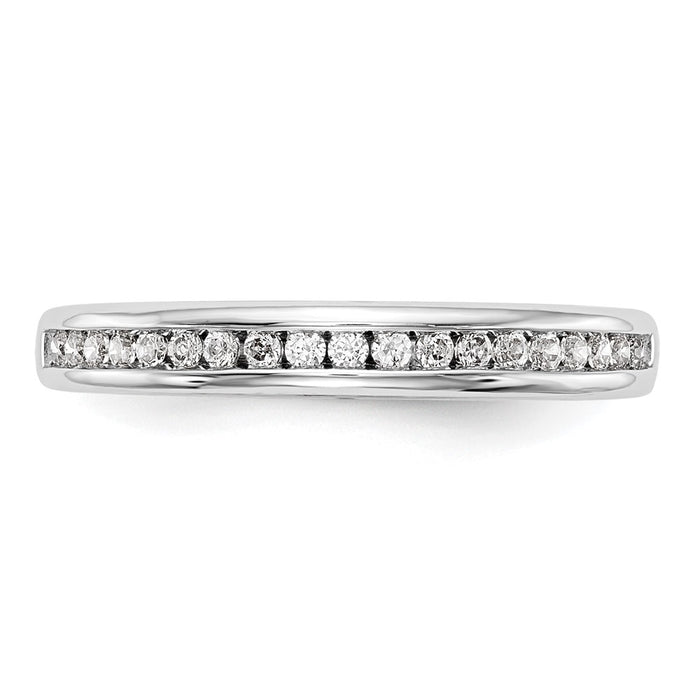 Buy Stylish 14K White Gold Wedding Band with 1/5 Carat Diamonds - Value!-4