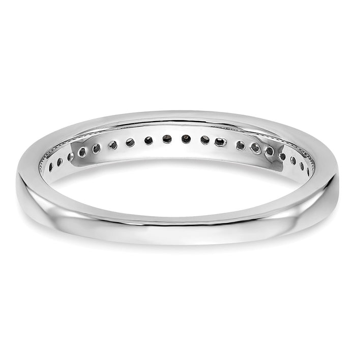 Buy Stylish 14K White Gold Wedding Band with 1/5 Carat Diamonds - Value!-5