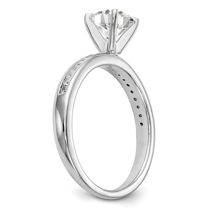Buy Exclusive 14K White Gold Engagement Ring, 1/5 Carat Diamonds, Stylish Design-6