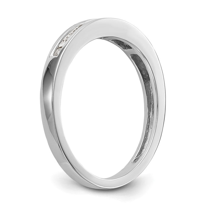 Exclusive 14K White Gold Wedding Band - 1/5 Carat Princess Cut Diamonds, Stylish Value-5