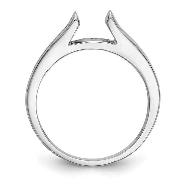 Buy 14K White Gold Semi-Mount Engagement Ring - 1/4 Carat Diamonds, Stylish Design-2