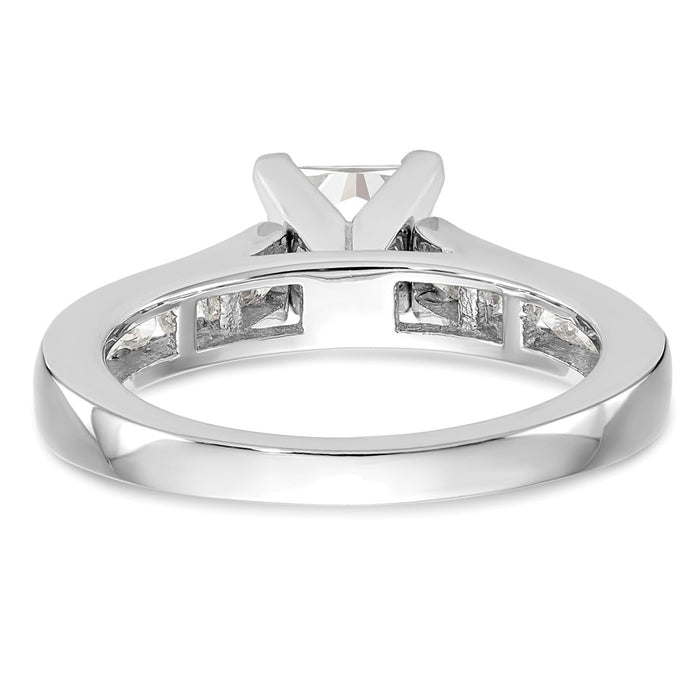 Buy 14K White Gold Semi-Mount Engagement Ring - 1/4 Carat Diamonds, Stylish Design-5