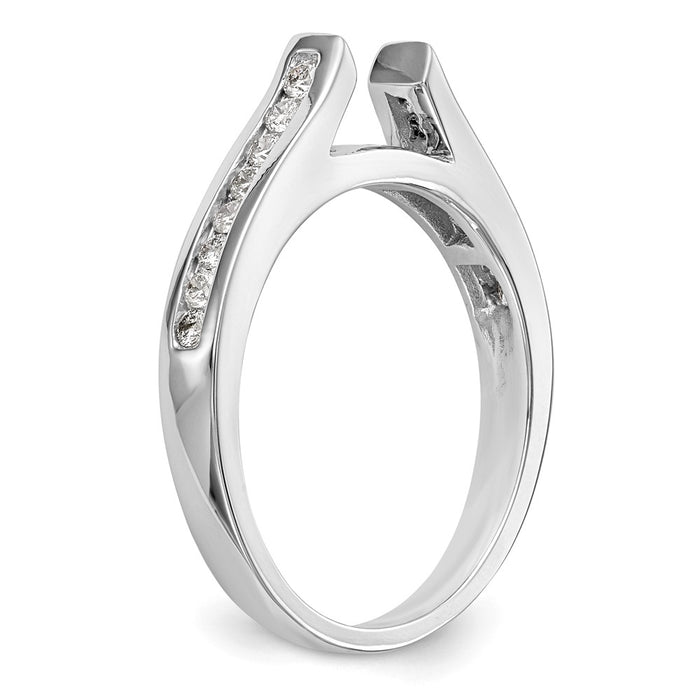 Buy 14K White Gold Semi-Mount Engagement Ring - 1/4 Carat Diamonds, Stylish Design-6