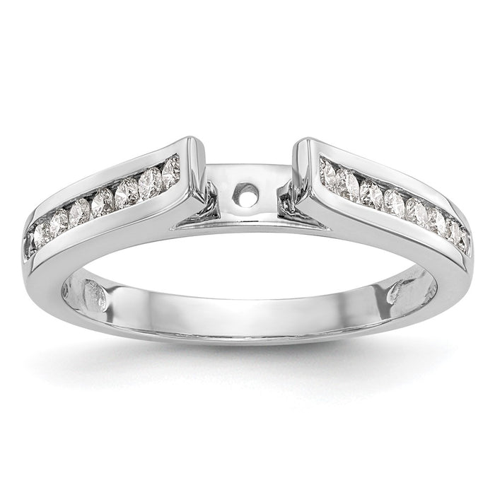 Buy 14K White Gold Semi-Mount Engagement Ring - 1/4 Carat Diamonds, Stylish Design-8