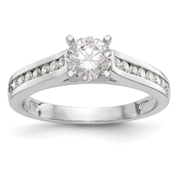 Buy 14K White Gold Semi-Mount Engagement Ring - 1/4 Carat Diamonds, Stylish Design-1