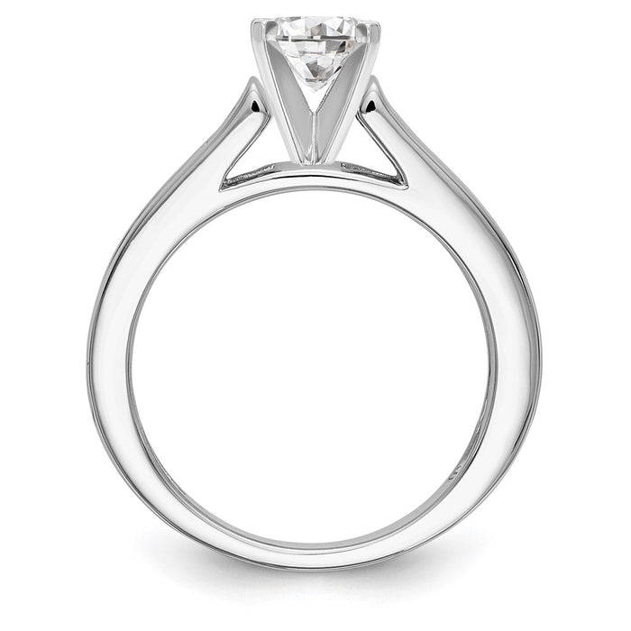 Exclusive 14K White Gold Engagement Ring - 1/3 Carat Diamond, Stylish Design-2