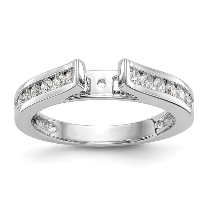 Exclusive 14K White Gold Engagement Ring - 1/3 Carat Diamond, Stylish Design-8