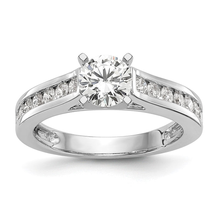 Exclusive 14K White Gold Engagement Ring - 1/3 Carat Diamond, Stylish Design-1