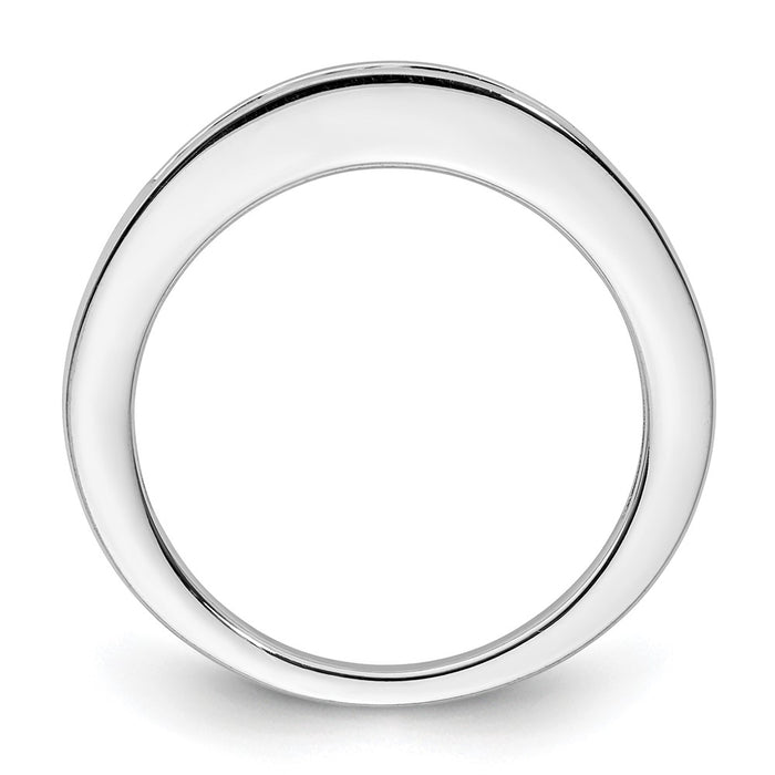 Buy Stylish 14K White Gold Wedding Band with 1/8 Carat Diamonds - Luxury Value!-2