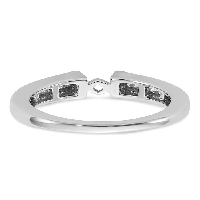 Exclusive 14K White Gold Channel-Set Semi-Mount Engagement Ring - 1/10 Carat Diamonds-5