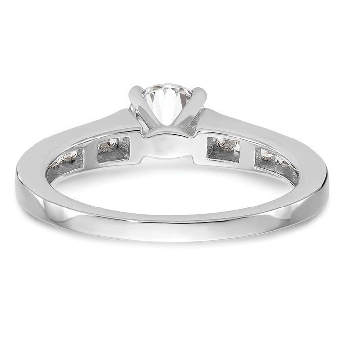 Buy Stylish 14K White Gold Semi-Mount Engagement Ring with 1/4 Carat Diamonds-5