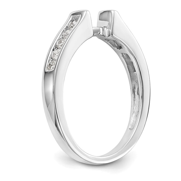 Buy Stylish 14K White Gold Semi-Mount Engagement Ring with 1/4 Carat Diamonds-6