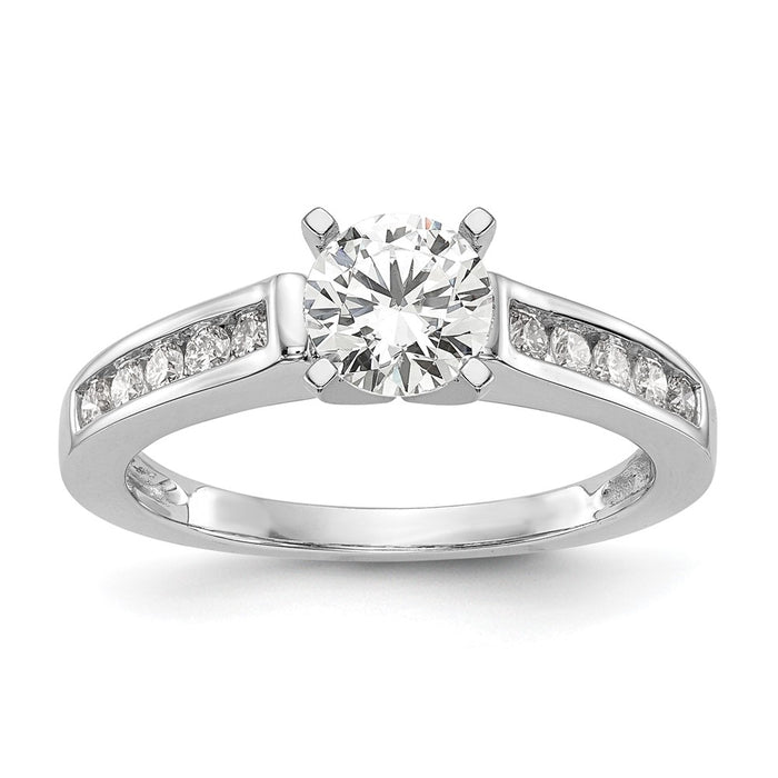Buy Stylish 14K White Gold Semi-Mount Engagement Ring with 1/4 Carat Diamonds-1