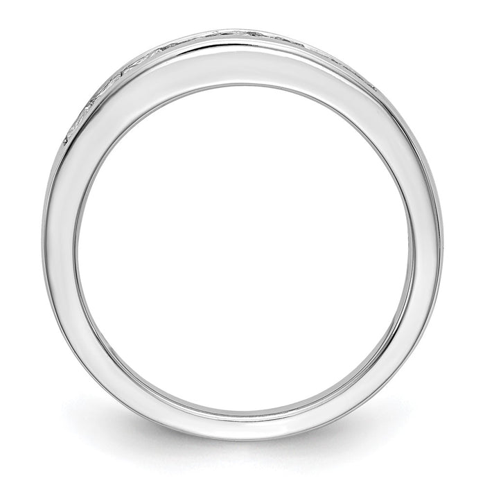 Buy Exclusive 14K White Gold Band with 8 Princess Cut Diamonds, 1/2 Carat-2