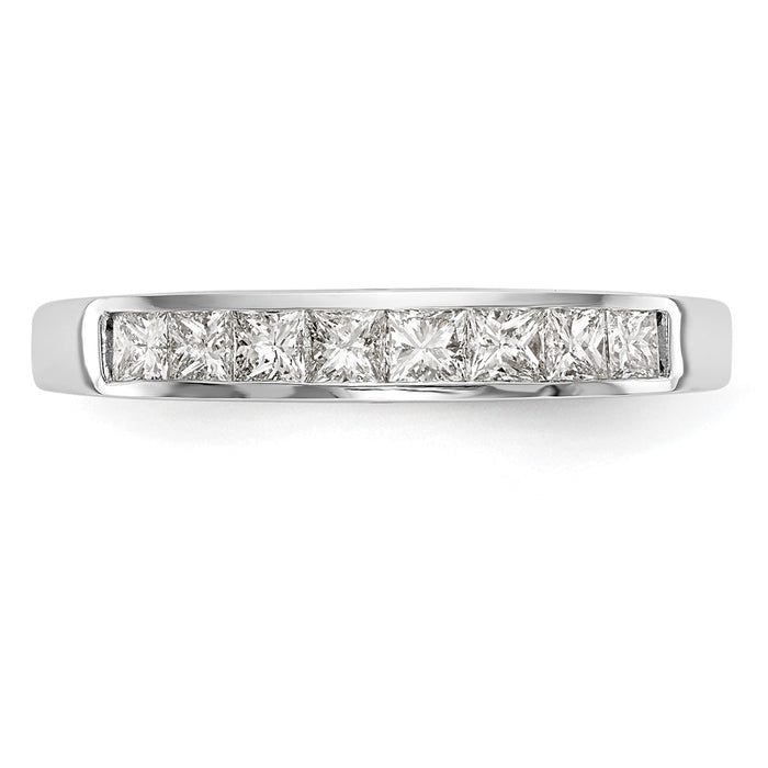 Buy Exclusive 14K White Gold Band with 8 Princess Cut Diamonds, 1/2 Carat-4