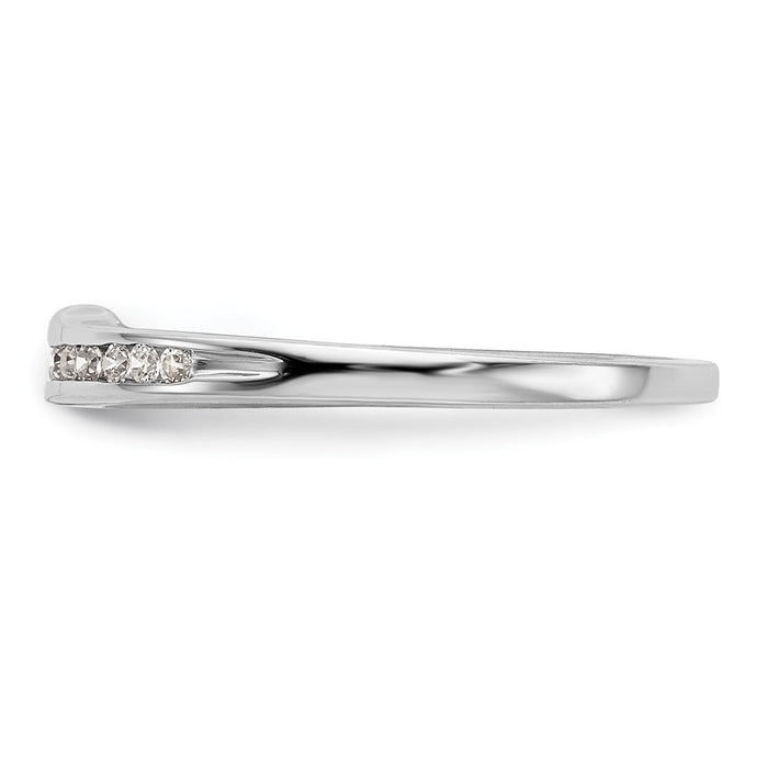 Buy Stylish 10K White Gold Wedding Band with 1/8 Carat Diamonds - Value Choice-3