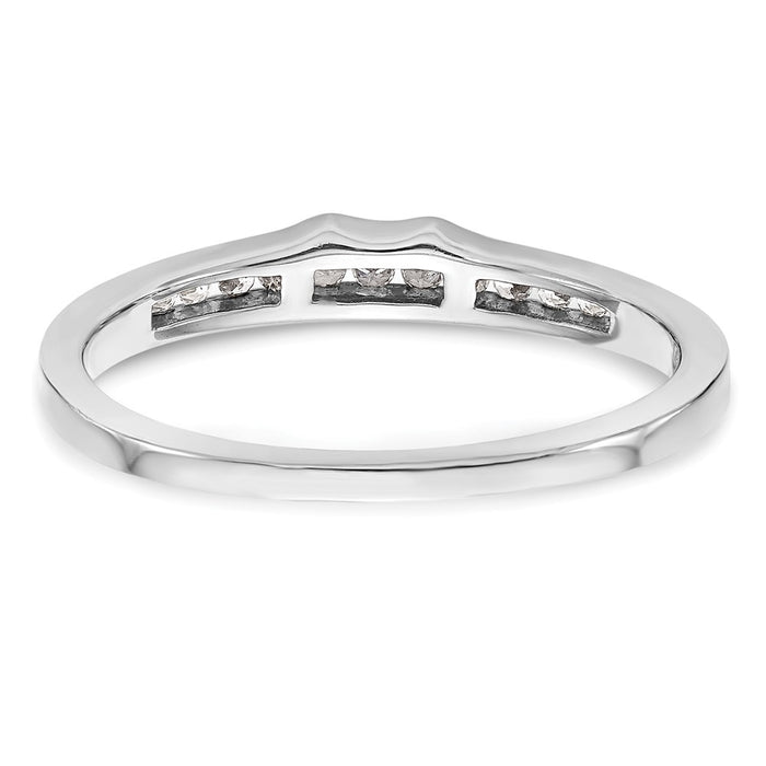 Buy Stylish 10K White Gold Wedding Band with 1/8 Carat Diamonds - Value Choice-5
