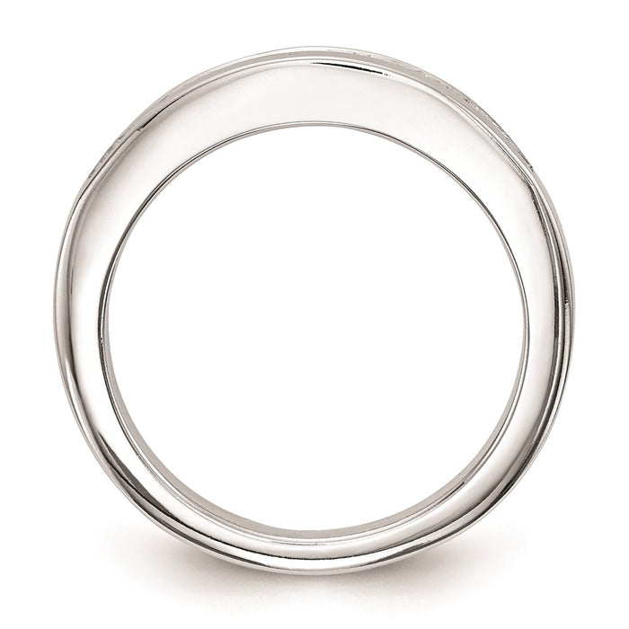 High-Quality 14K White Gold Princess Cut Channel Set Wedding Band - Stylish Value-2