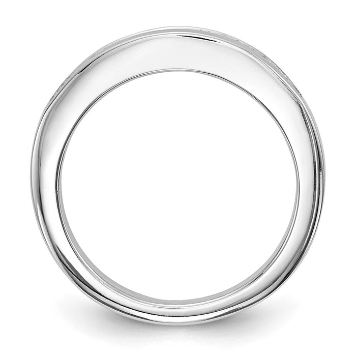 High-Quality 14K White Gold 1/2 Carat Princess Cut Diamond Wedding Band-2