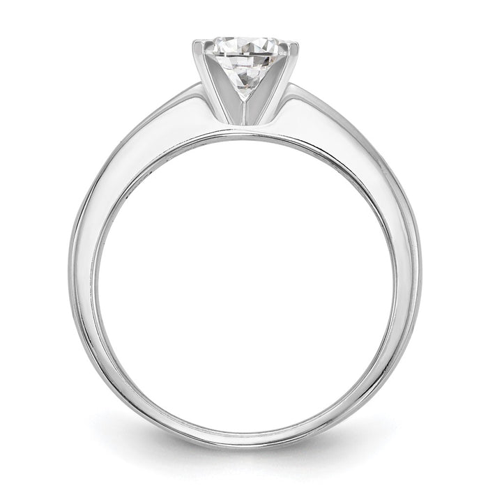 High-Quality 14K White Gold Engagement Ring, 3/8 Carat Diamonds, Stylish Price-2