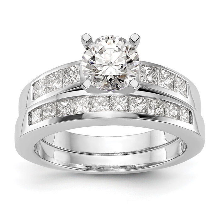 High-Quality 14K White Gold Engagement Ring, 3/8 Carat Diamonds, Stylish Price-7