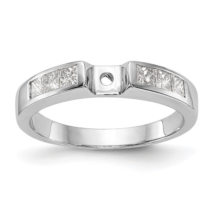 High-Quality 14K White Gold Engagement Ring, 3/8 Carat Diamonds, Stylish Price-8