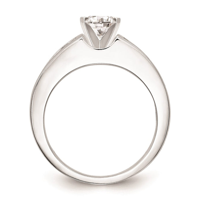 Buy 14K White Gold Channel-Set Peg Engagement Ring Mounting - Stylish Design-2