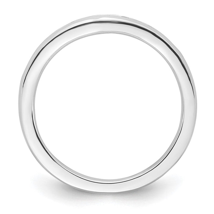 Buy Exclusive 14K White Gold Wedding Band with 1/5 Carat Diamonds - Stylish!-2